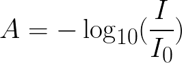 Absorptivity in Beer-Lambert law (for liquids) formula