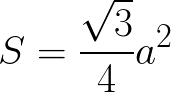 Area of Equilateral Triangle formula