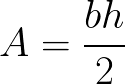 Area of Triangle formula