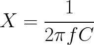 Capacitive Reactance formula