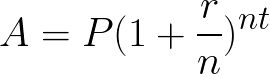 Compound interest formula