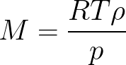 Molar mass (Given vapor density, temperature and pressure) formula