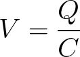 Potential Difference (given Capacitance and Electrical Charge) formula