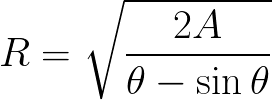 Radius of Circular Segment(given Area) formula