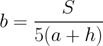 Side of Pentagonal Prism(given surface area,apothem length and height) formula