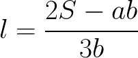 Slant height of Triangular Pyramid(given surface area,side and Apothem length) formula