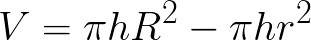 Volume of Hollow Cylinder formula