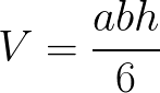 Volume of Triangular Pyramid formula