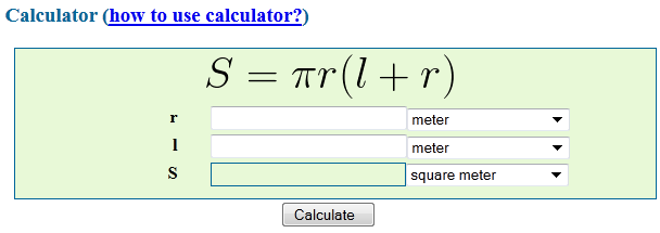 surface area calculus calculator
